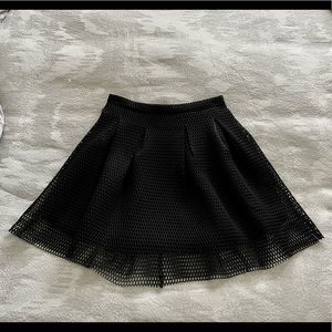 Black Mesh Structured Skirt LIKE NEW